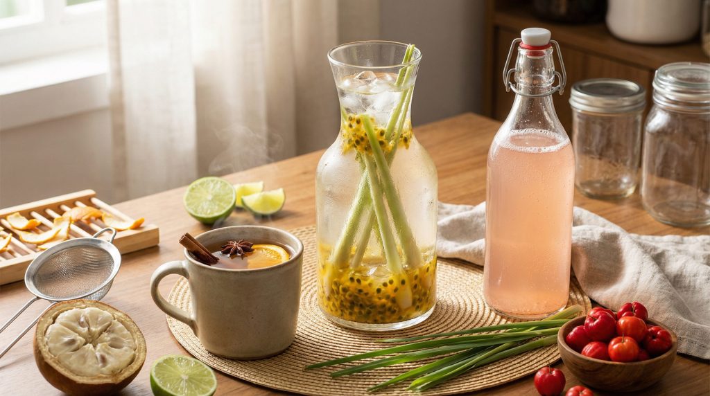 Coleção Prática de Bebidas Regionais e Infusões para Todas as Estações