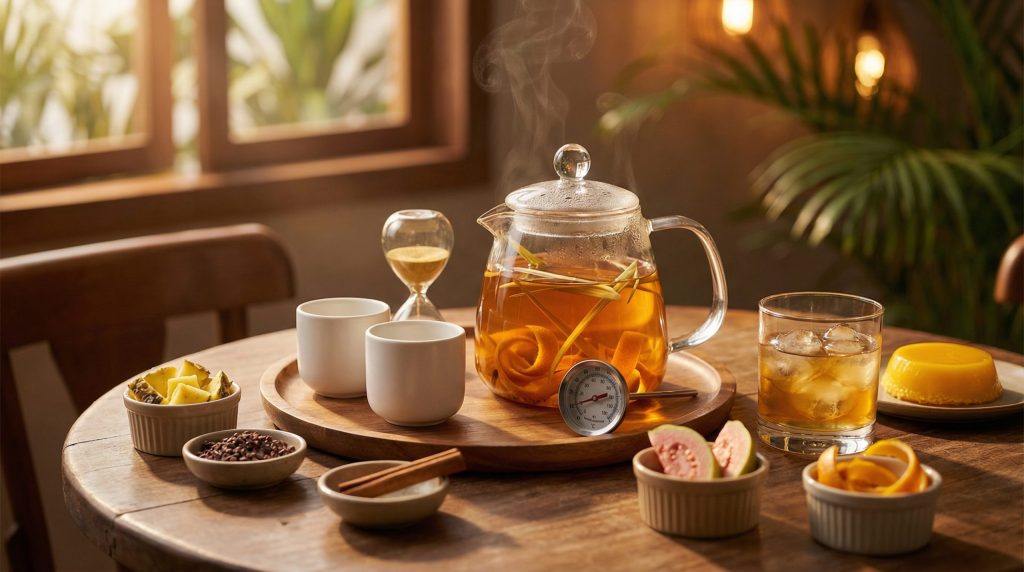 Infusões Brasileiras Simplificadas: Sabores, Tempos e Servir